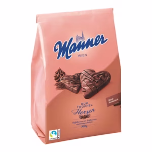 Rum Truffle Wafer Hearts Manner