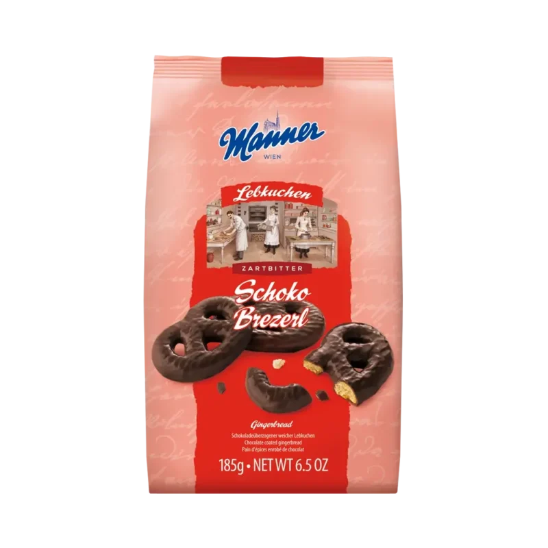 Dark Chocolate Gingerbread Pretzels Manner