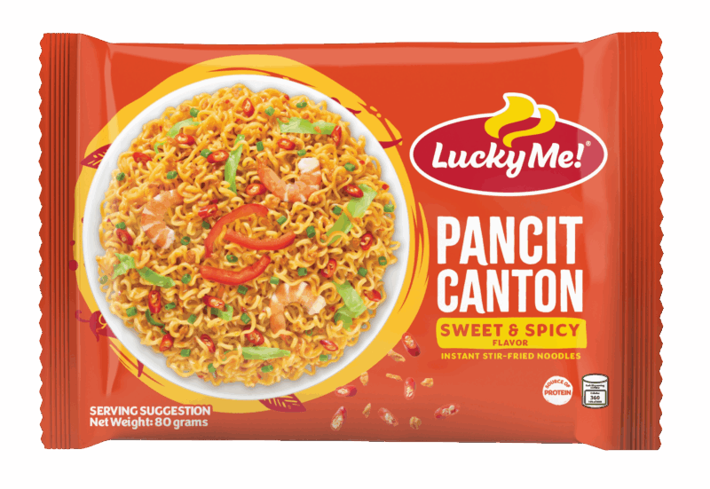 Lucky Me Pancit Canton Sweet Spicy Flavor